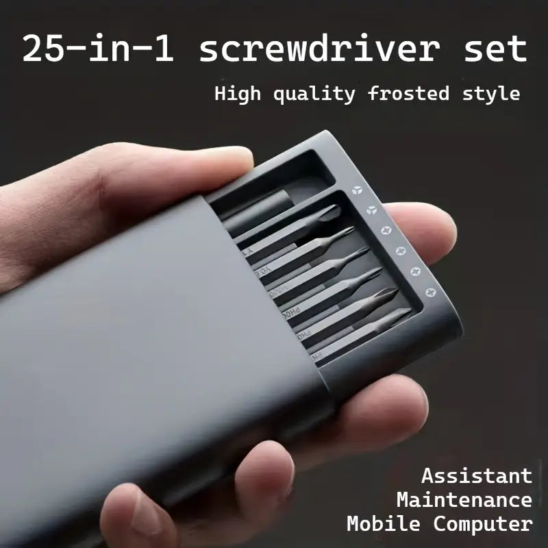 24 In 1 Screw Driver Tiny Magnetic Tools Kit For Repairing Long Handle Screwdriver